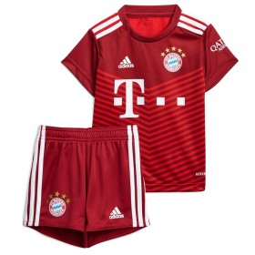 Fußballtrikots FC Bayern München Kinder 2021-2022 Kurzarm Heimtrikotsatz kaufen 